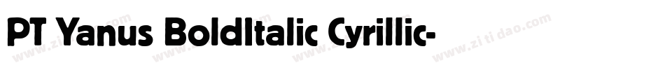 PT Yanus BoldItalic Cyrillic字体转换